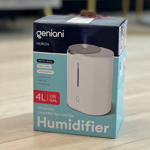 Geniani Huron 4L 1.05 gal white ultrasonic cool mist technology humidifier - Picture 1 of 4